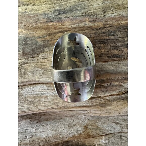 Sterling Silver Ring Stars Crescent moon 4.16g Size 7 - Picture 4 of 7